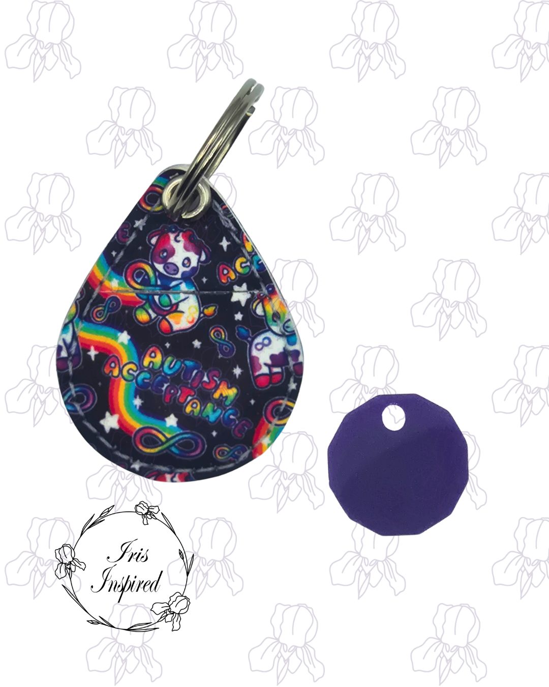 Autism Acceptance Cows Trolley Token