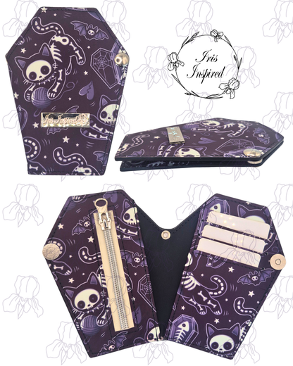 Skelle Cats Small Bifold Coffin Wallet