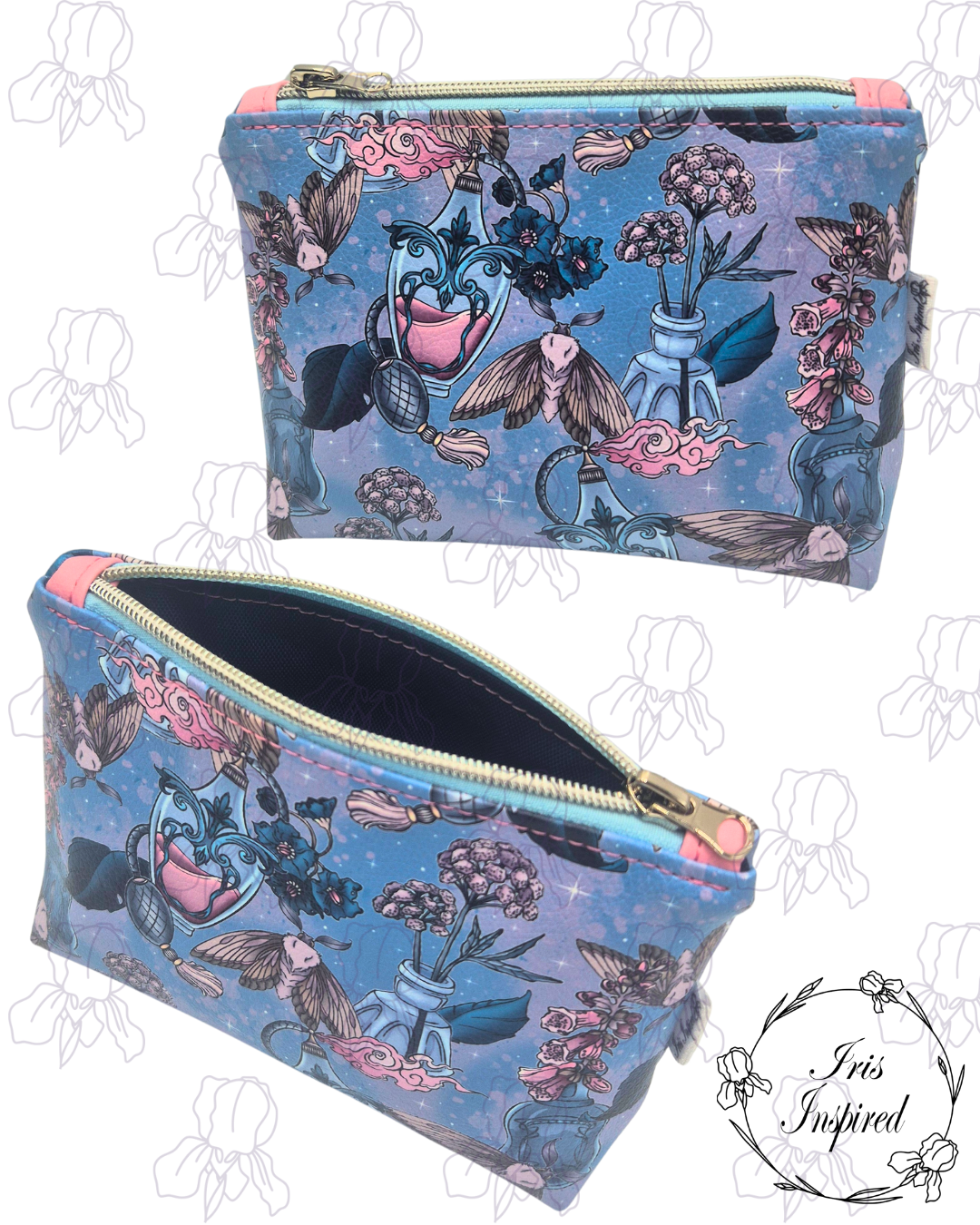 Moth Bottles Small Zipper Pouch
