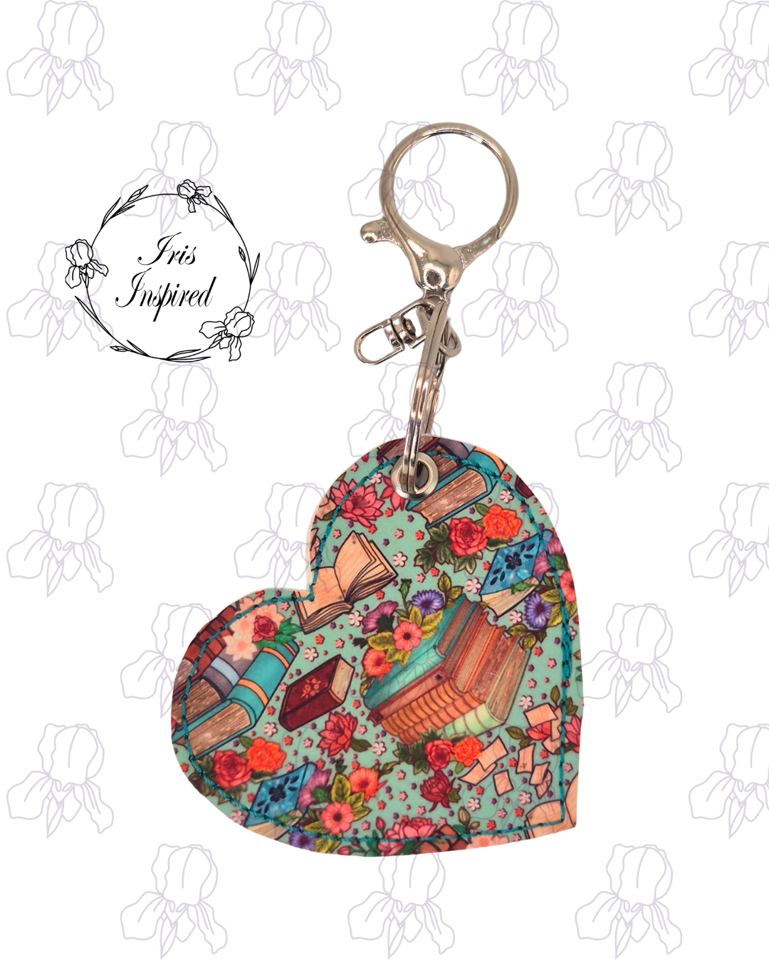 Bookish Floral Bag Charm/ Keyring (3for2)