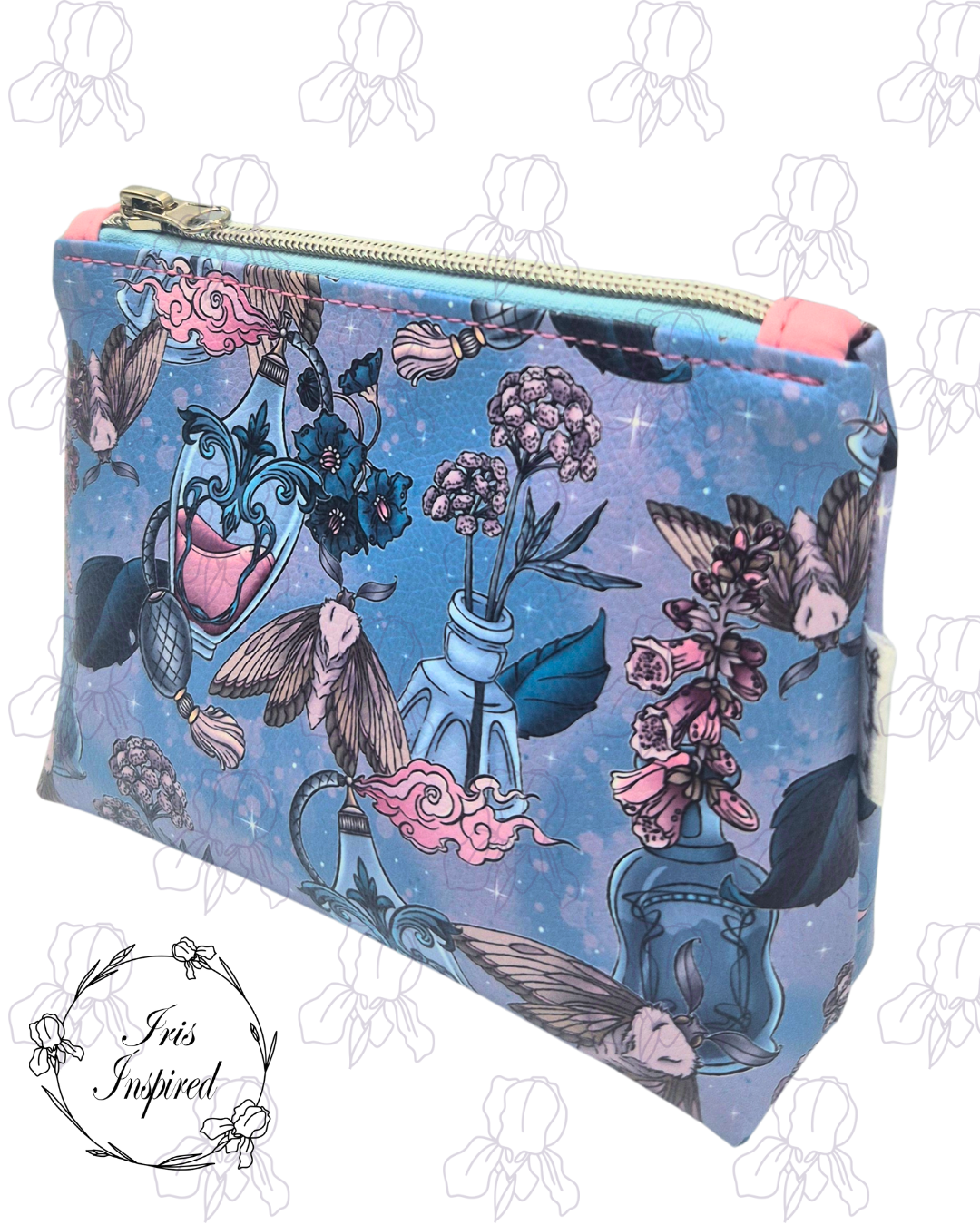 Moth Bottles Small Zipper Pouch