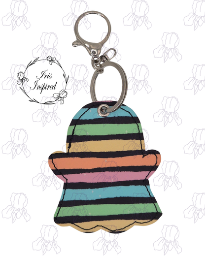 Pastel Rainbow Bag Stripes Charm/ Keyring (3for2)