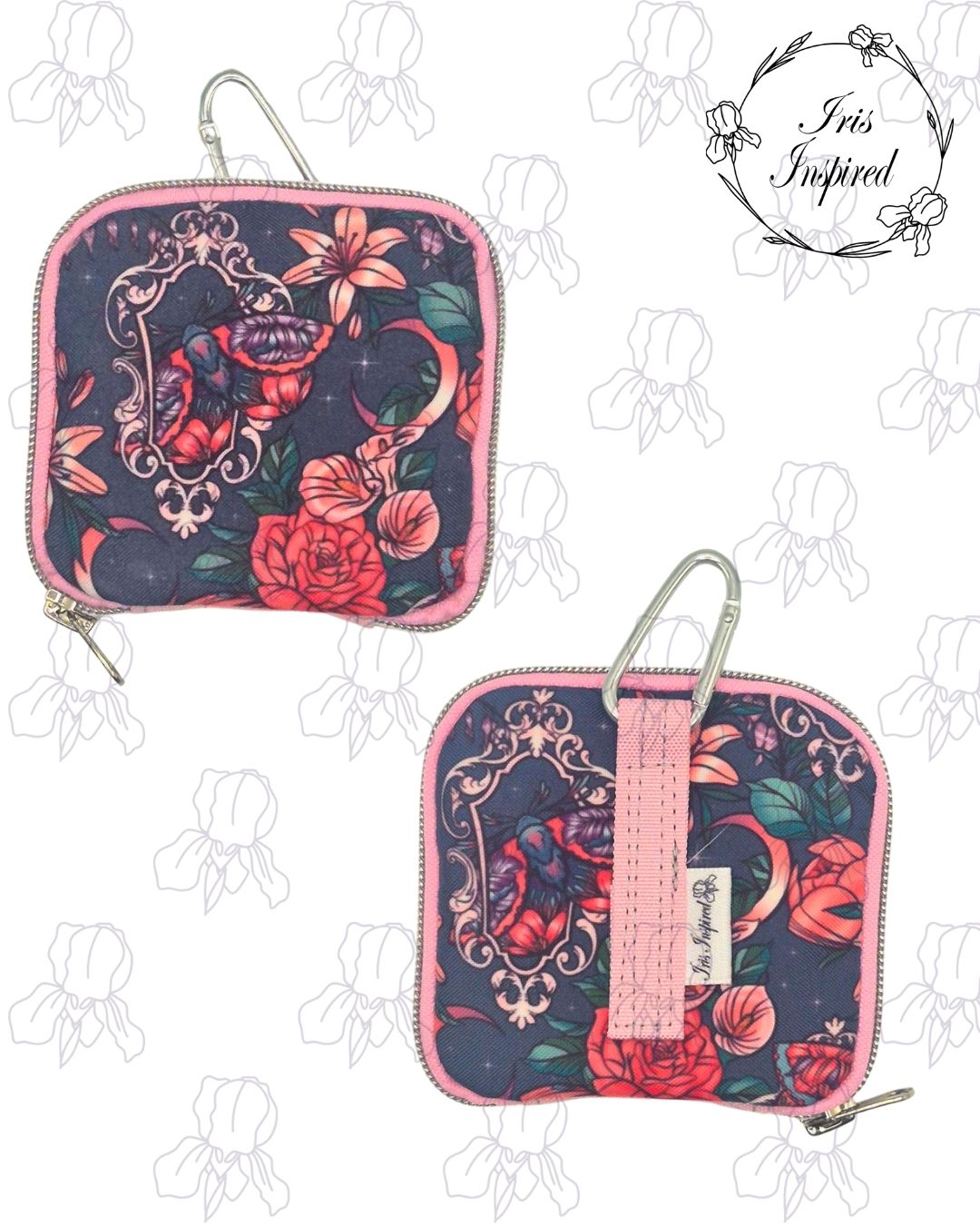 Framed Floral Garden Folding Bottle Bag