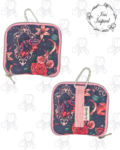 Framed Floral Garden Folding Bottle Bag