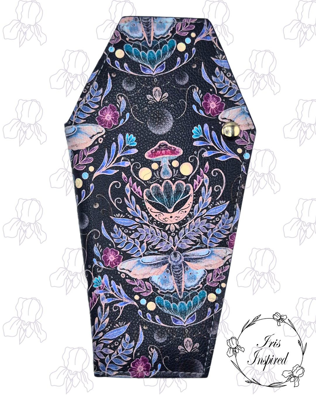 Moth Demask Large Bifold Coffin Wallet