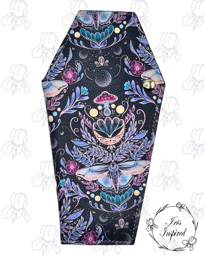 Moth Demask Large Bifold Coffin Wallet