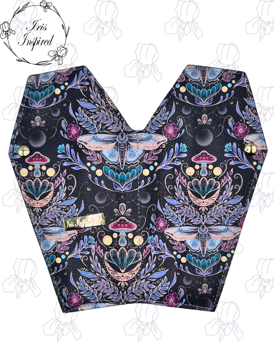 Moth Demask Large Bifold Coffin Wallet