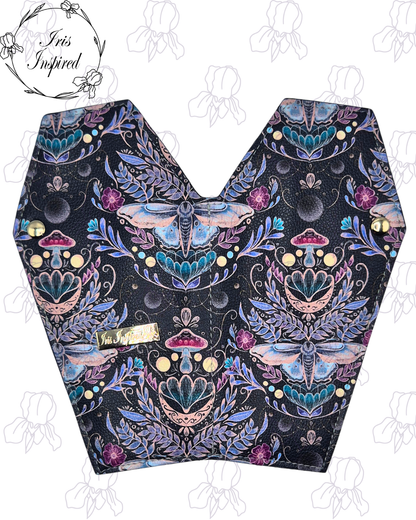 Moth Demask Large Bifold Coffin Wallet