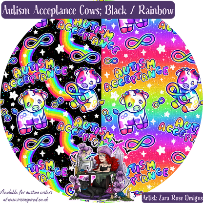 Autism Acceptance Cows Trolley Token