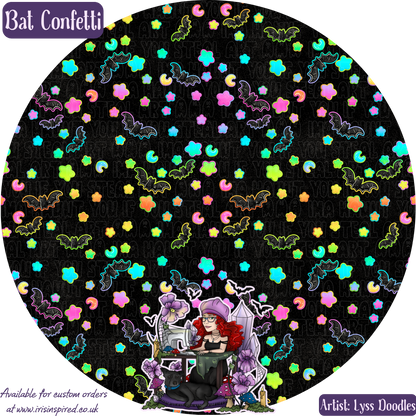 Bat Confetti Bag Charm/ Keyring (3for2)