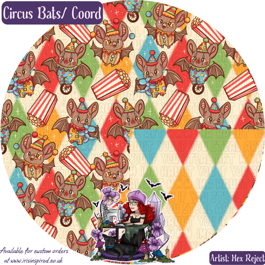 Circus Bats Pocket Card Holder