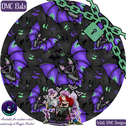 DMC Bats Fold Over Bag Large