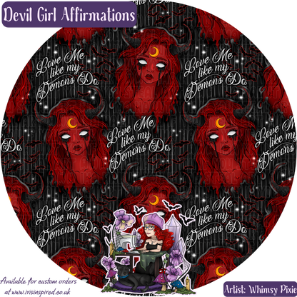 Devil Girl Affirmations Bag Charm/ Keyring (3for2)