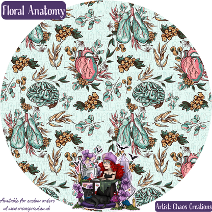 Floral Anatomy Bag Charm/ Keyring (3for2)