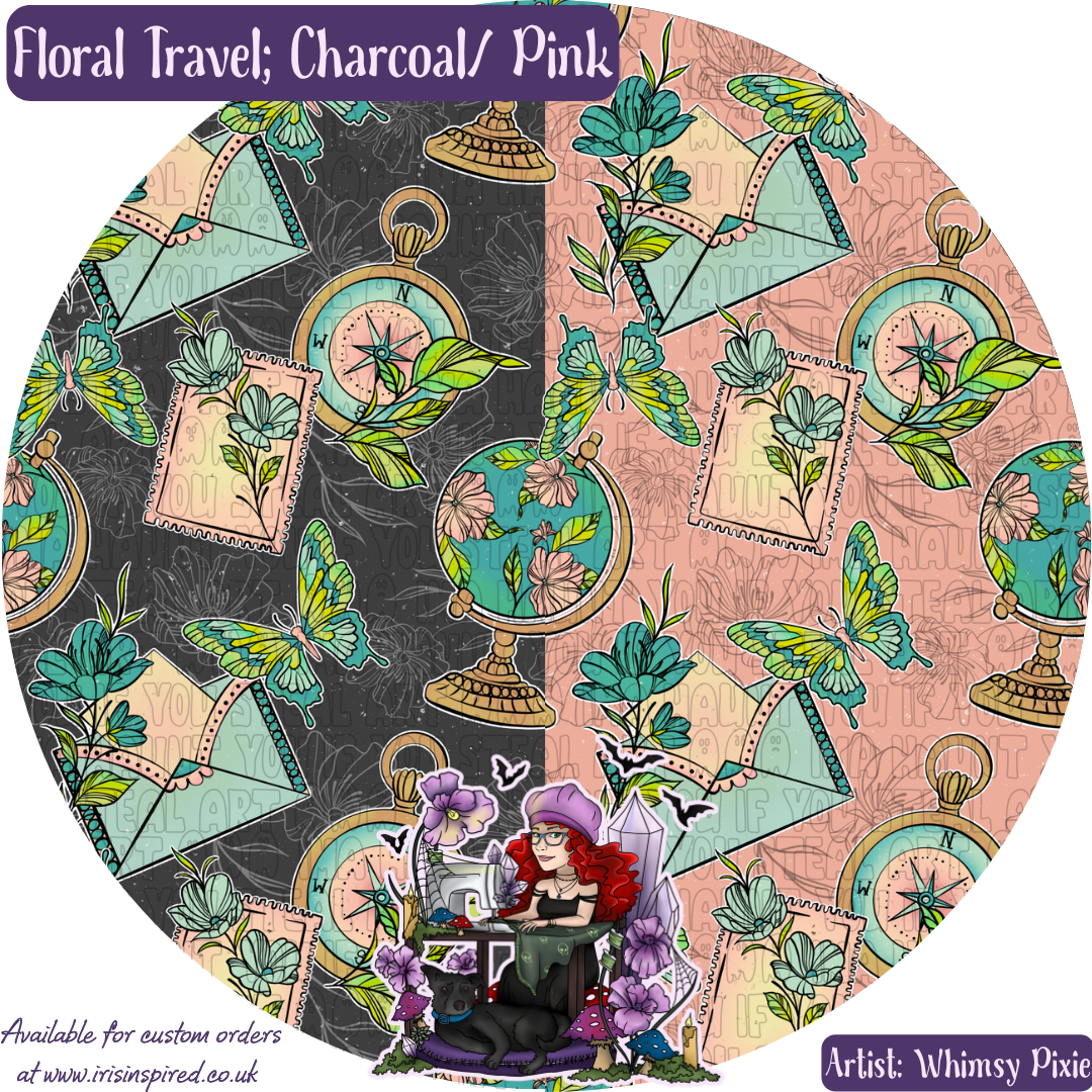 Floral Travel Pop Up Fan
