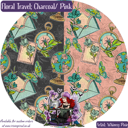 Floral Travel Pop Up Fan