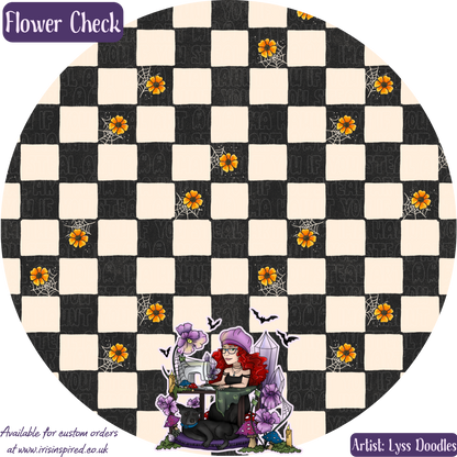 Flower Check Small Pocket Pouch