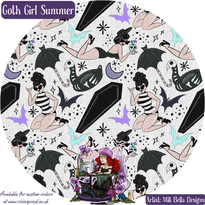 Goth Girl Summer Pop Up Fan