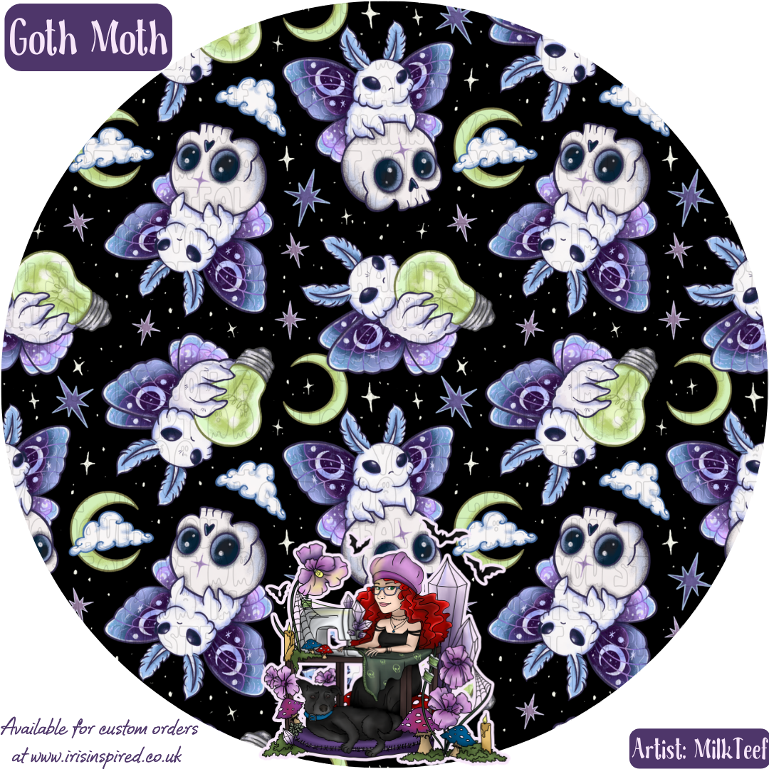 Goth Moth Folding Bottle Bag