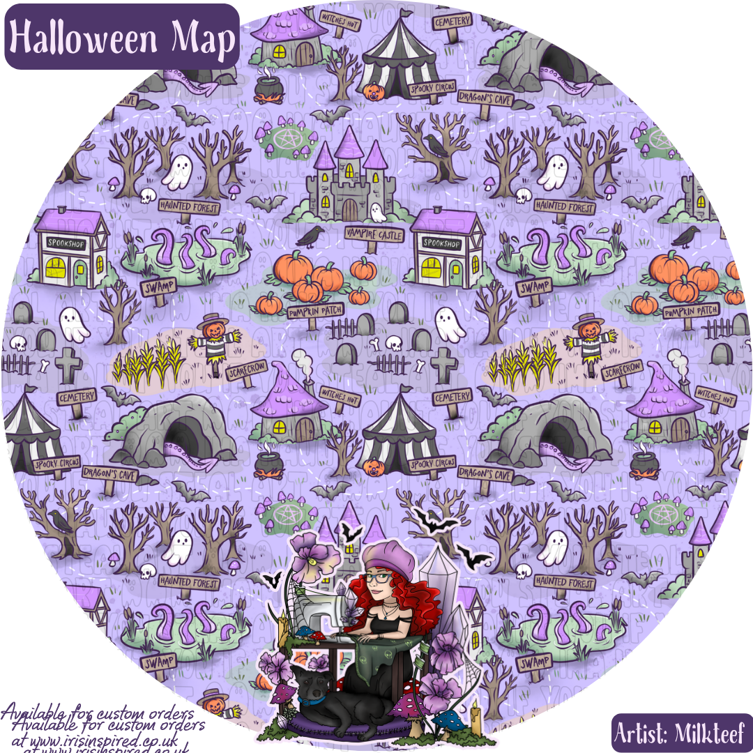 Halloween Map Bag Charm/ Keyring (3for2)