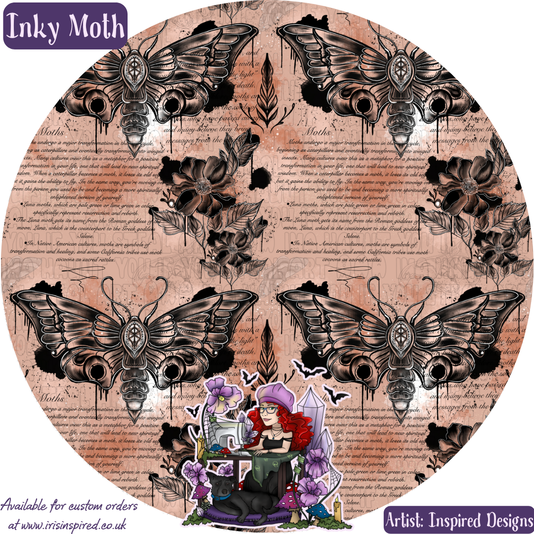 Inky Moth Bag Charm/ Keyring (3for2)
