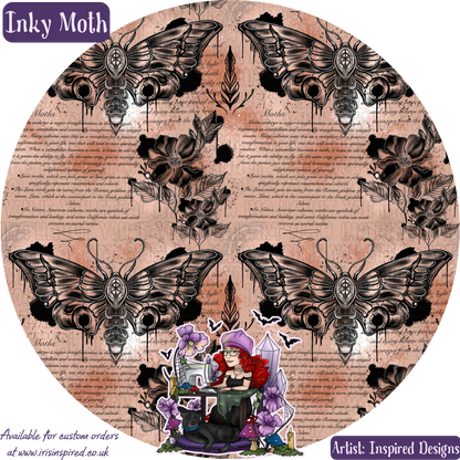 Inky Moth Bag Charm/ Keyring (3for2)