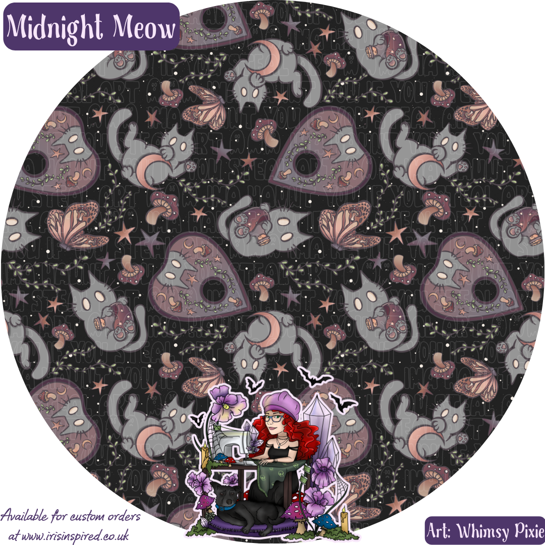 Midnight Meow Bag Charm/ Keyring (3for2)