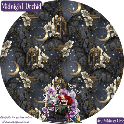 Midnight Orchid Pocket Card Holder