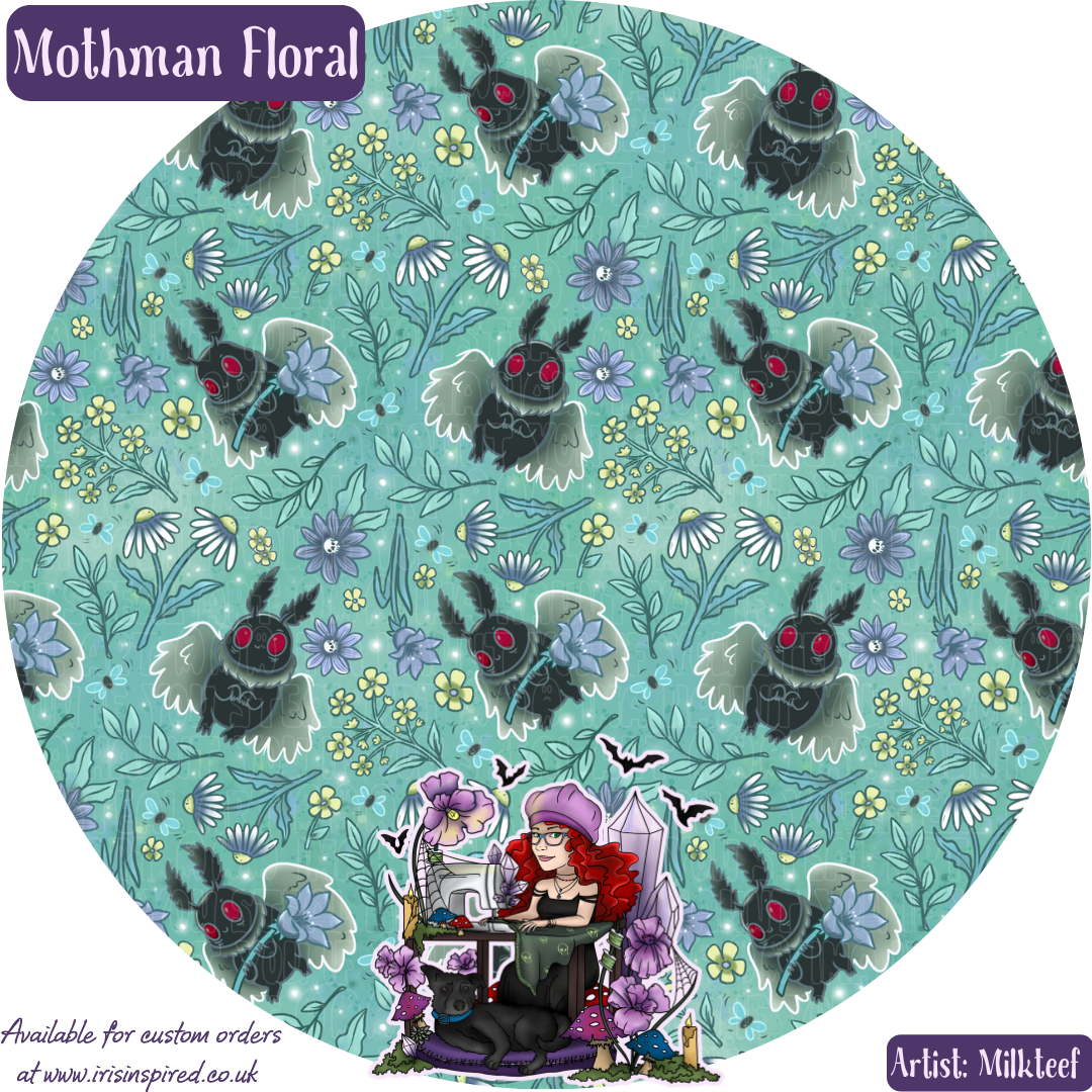 MothMan Floral Bag Charm/ Keyring (3for2)