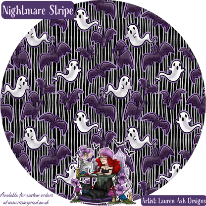 Nightmare Stripes Bag Charm/ Keyring (3for2)
