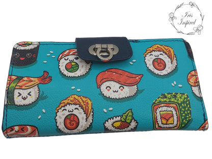 Happy Sushi Bifold Purse