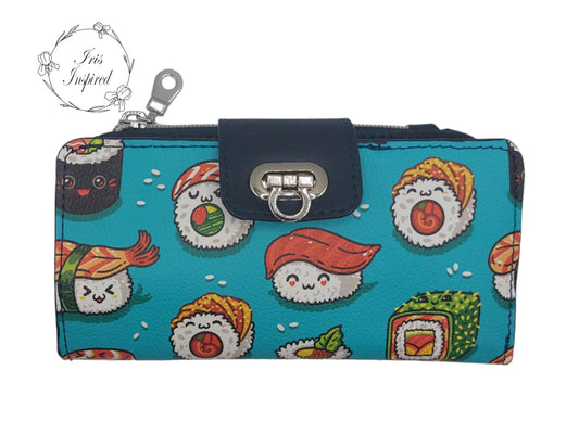 Happy Sushi Bifold Purse