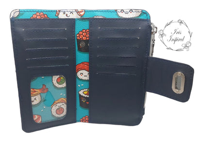 Happy Sushi Bifold Purse