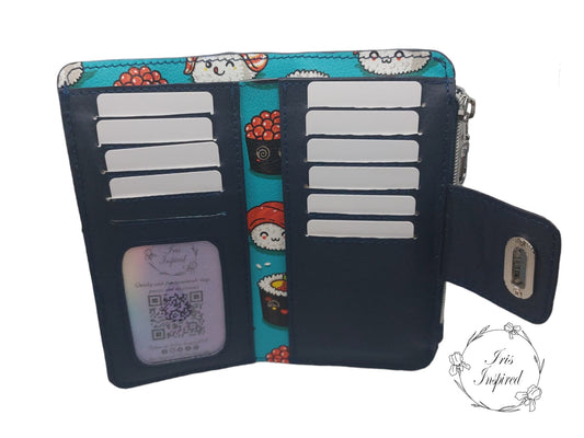 Happy Sushi Bifold Purse