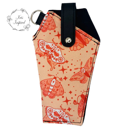 Retro Moths Coffin Glasses Case
