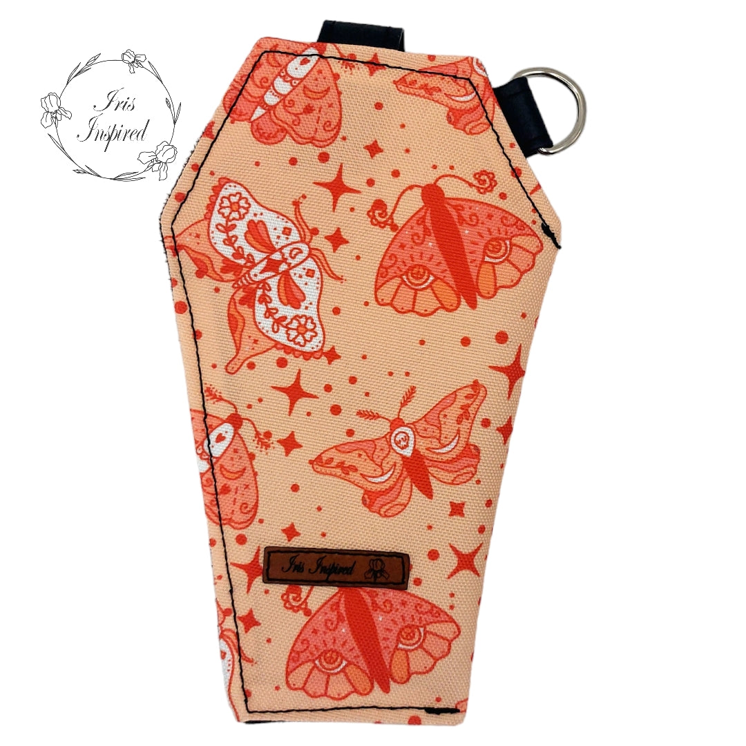 Retro Moths Coffin Glasses Case