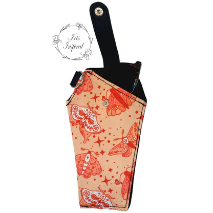 Retro Moths Coffin Glasses Case