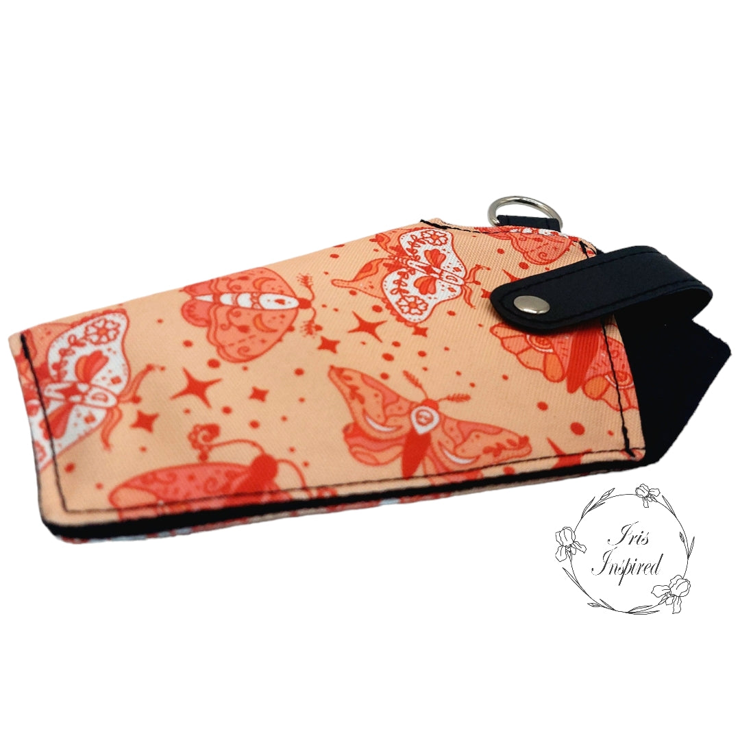 Retro Moths Coffin Glasses Case