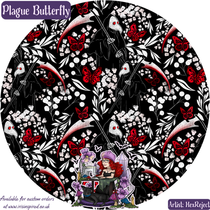 Plague Butterfly Pop Up Fan