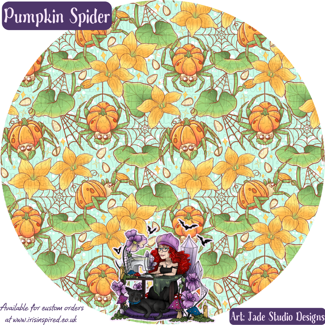 Pumpkin Spider Wristlet