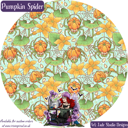 Pumpkin Spider Wristlet