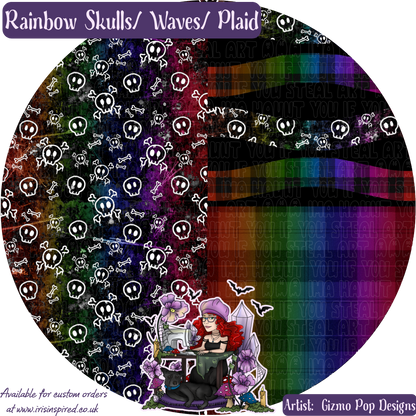 Rainbow Skulls Glasses Cleaner