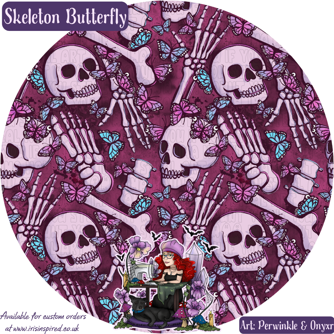 Skeleton Butterfly Small Sanitary Pouch