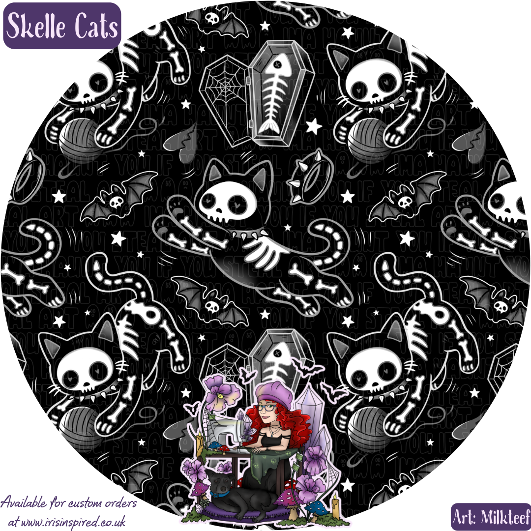 Skelle Cats Small Bifold Coffin Wallet