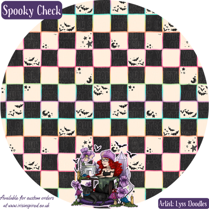 Spooky Check Bag Charm/ Keyring (3for2)